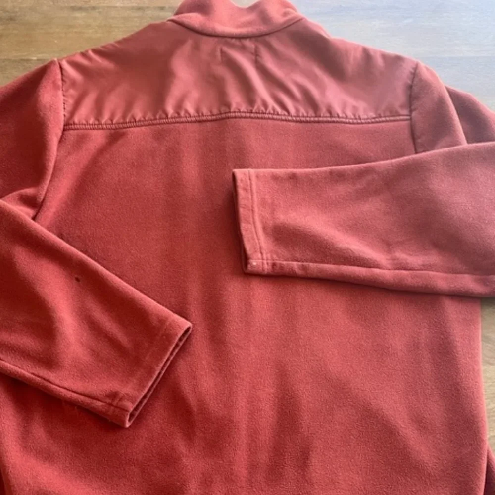 Banana Republic‎ Fleece Jacket Mens Size L Large Full Zip Up Color Rust Maroon